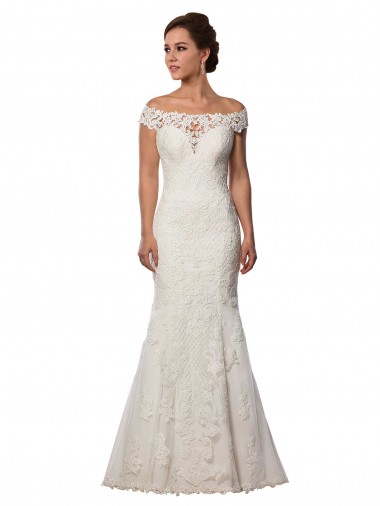 Best Modern Off the Shoulder Mermaid Lace Wedding Dress