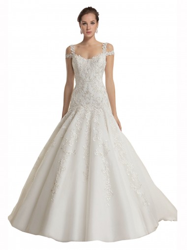 Best Off the Shoulder Mermaid Lace Tulle Wedding Dress