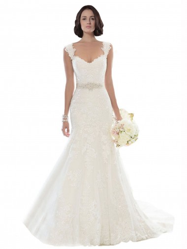 Best Off the Shoulder Mermaid Lace Beach Wedding Dress with Beaded Belt