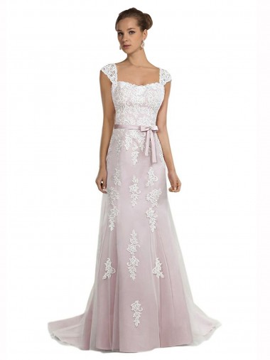 Best Strapless Mermaid Tulle Lace Beach Wedding Dress with Belt