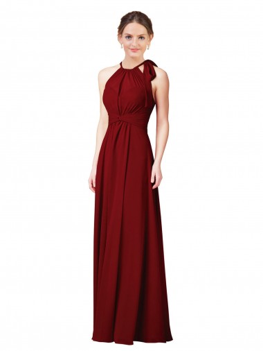 Best Luxe Chiffon Bridesmaid Dress with Open Slit In the Back