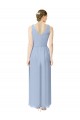 Long V-Neckline Chiffon Bridesmaid Dress with Twisted Waist