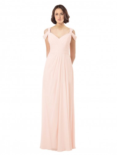 Best Chiffon Sweetheart Bridesmaid Dress with An Illusion Overlay