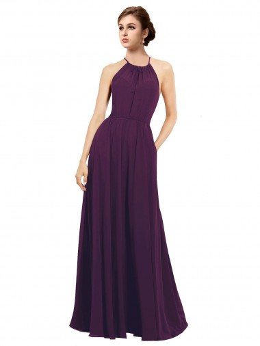 Best Elegant Chiffon Bridesmaids Dress with Softly Draped Bodice