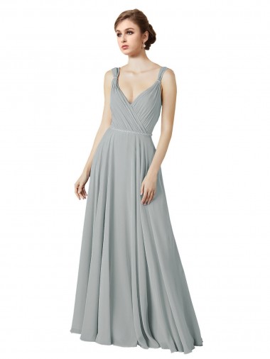 Best Figure Flattering Chiffon Bridesmaid Dress with Beaded Detail