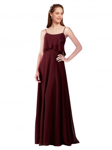 Best Chiffon Bridesmaids Dress with Spaghetti Straps