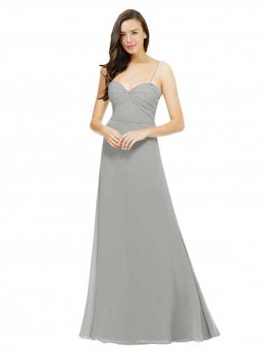 Best Chiffon Bridesmaid Dress with Sweetheart Neckline and Adjustable Straps