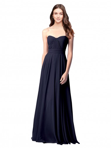 Best Luxe Chiffon Bridesmaid Dress with Sweetheart Neckline and Shirred Bodice