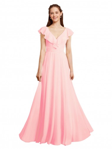 Best Chiffon A-Line Dress with Full Circle Skirt and Gathered Waistband