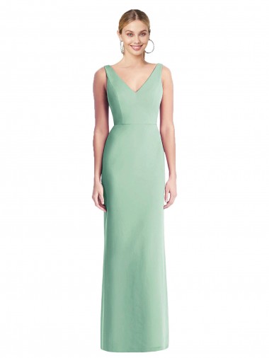 Best Sleeveless Tie Back Chiffon Trumpet Chiffon Bridesmaid Dress