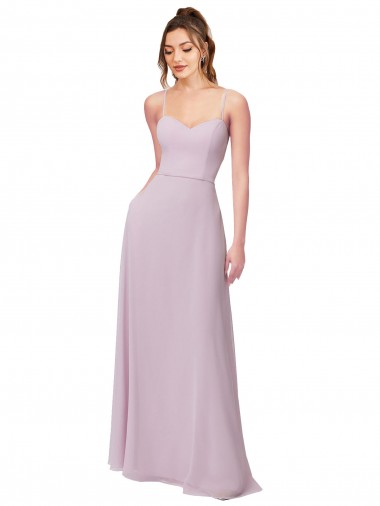 Best Sweetheart Tie-Back Chiffon Bridesmaid Dress
