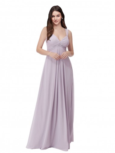 Best Draped Chiffon Bridesmaid Dress with Sash