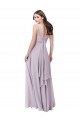 Draped Chiffon Bridesmaid Dress with Sash