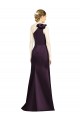 Full Length One Shoulder Satin Bridesmaid Dress with Bow Shoulder Detail
