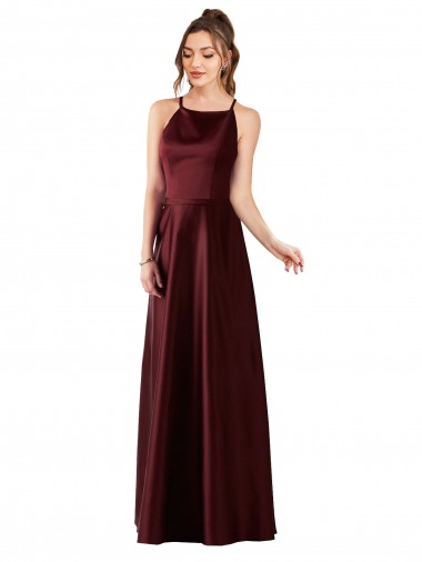 Best Sleek Satin Bridesmaids Dress with Pockets