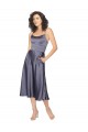 Midi Cocktail Length Silky Satin Bridesmaid Dress / Prom Dress with Open Tied Back & Pockets