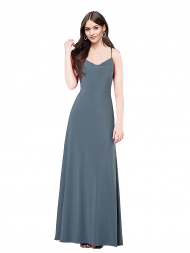 Best Classic Spandex Bridesmaid Dress / Prom Dress with Scoop Neckline