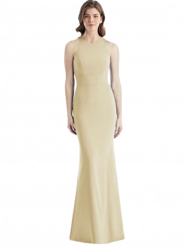 Best Criss Cross Twist Cutout Back Trumpet Bridesmaid Dress / Prom Dress