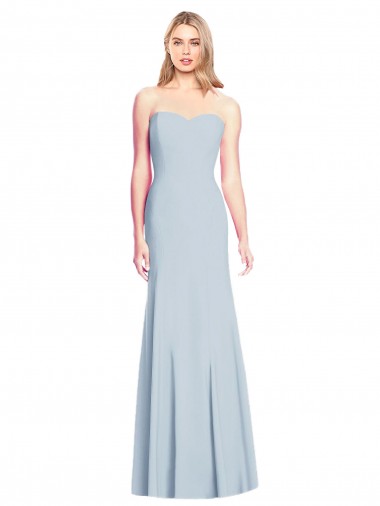 Best Sweetheart Strapless Flared Skirt Maxi Bridesmaid Dress / Prom Dress