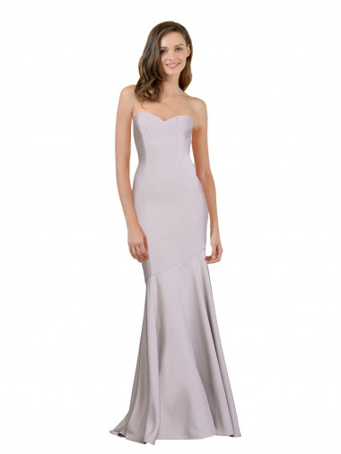 Best Crepe Mermaid Bridesmaid Dress / Prom Dress with Low Back