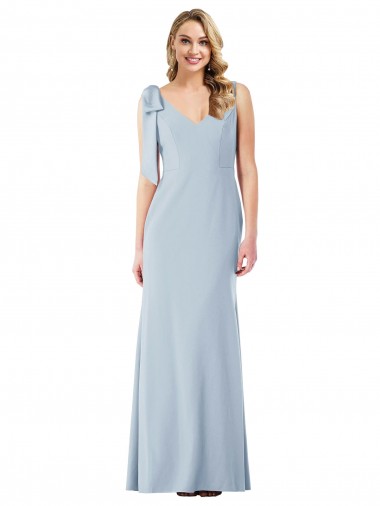 Best V-Back Bow Shoulder Trumpet Bridesmaid Dress / Prom Dress