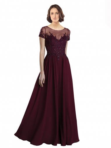 Best Full Length Beaded and Embroidered Tulle Bodice Long Chiffon Bridesmaid Dress