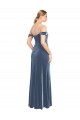 Draped Sleeves Wide Scoop Neck Off the Shoulder Velvet Bridesmaid Dress / Prom Dress